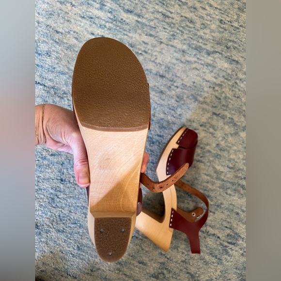 Swedish Hasbeens Merci Heeled Leathet Sandals - Picture 4 of 4